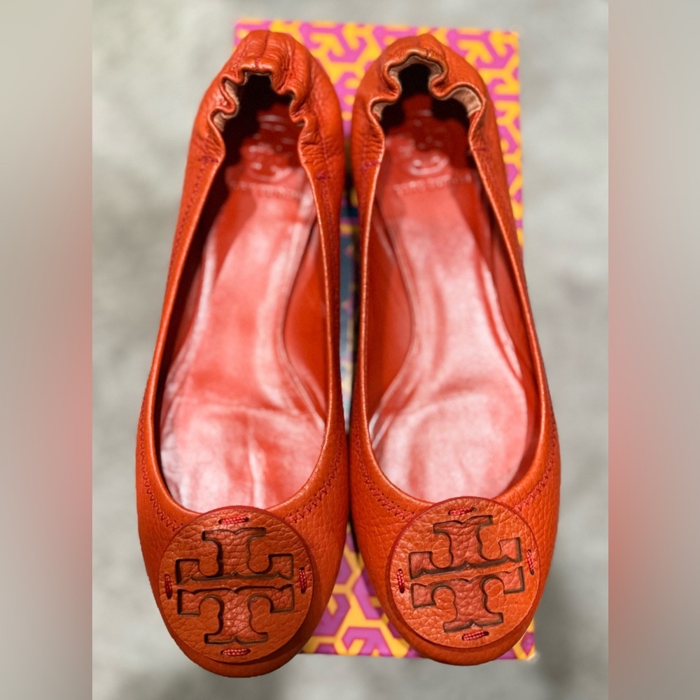 Tory Burch Orange 🍊 Ballerina Leather Flats